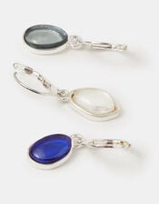 3-Pack Hoop Earrings, Silver (SILVER), large