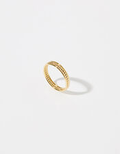 Gold-Plated Rope Band Ring, Gold (GOLD), large