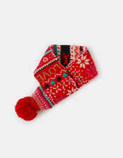 Love Christmas Fair Isle Dog Scarf, Red (RED), large