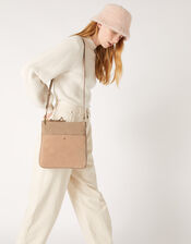 Alessie Leather Zip Messenger Bag, , large