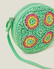 Girls Crochet Round Cross-Body Bag, , large