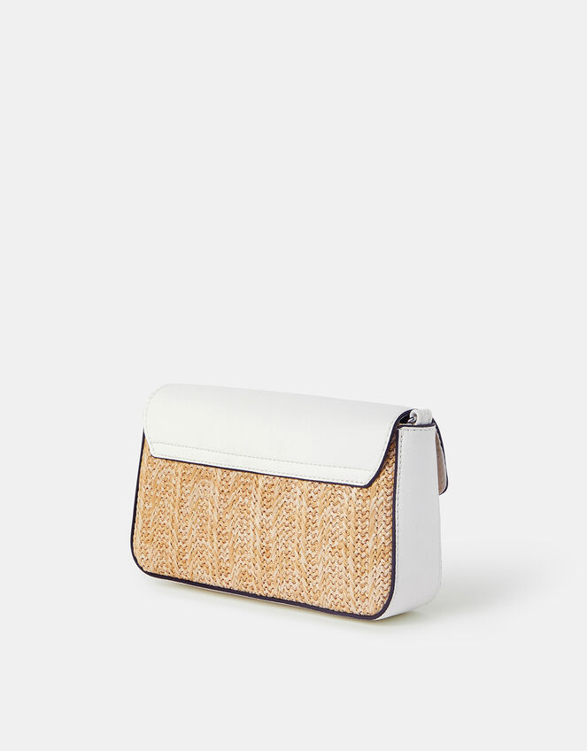Raffia Crossbody Bag & Card Holder, , large