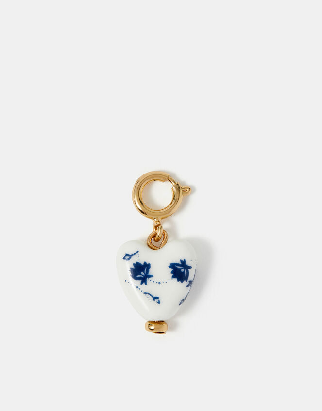 Floral Heart Jewellery Charm, , large