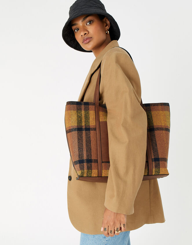 Carrie Check Tote Bag, , large
