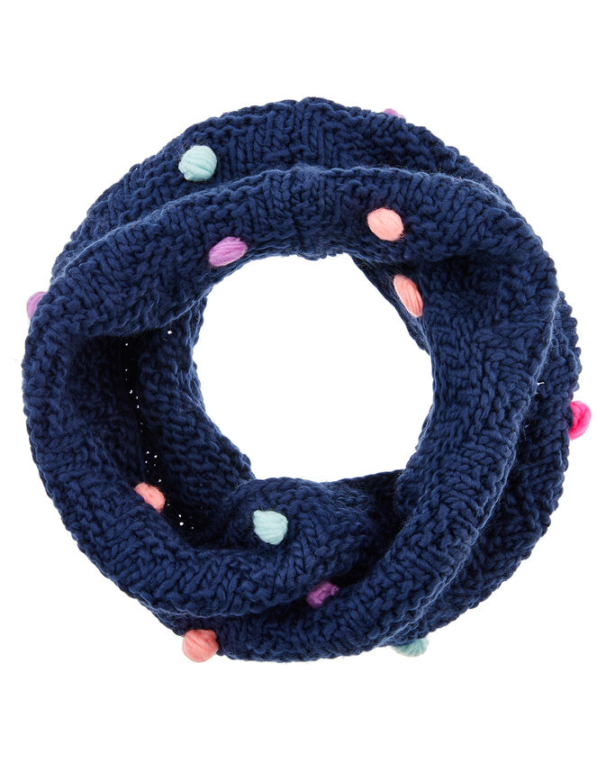 Pom-Pom Knit Snood, , large