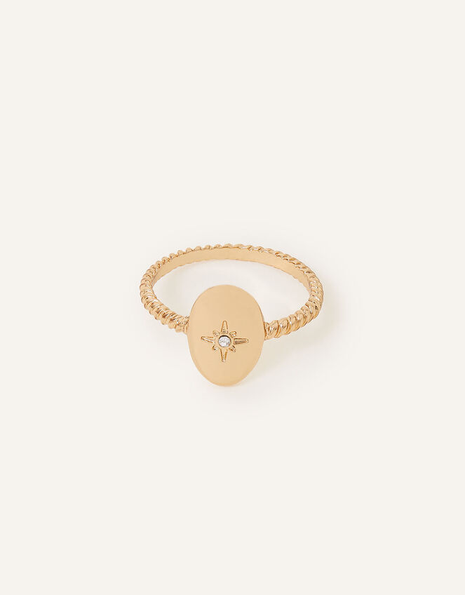 Sparkle Star Oval Ring, Gold (GOLD), large