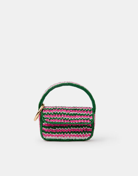Mini Beaded Bag Charm, , large