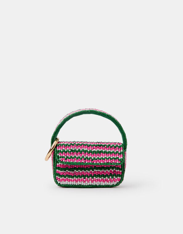 Mini Beaded Bag Charm, , large