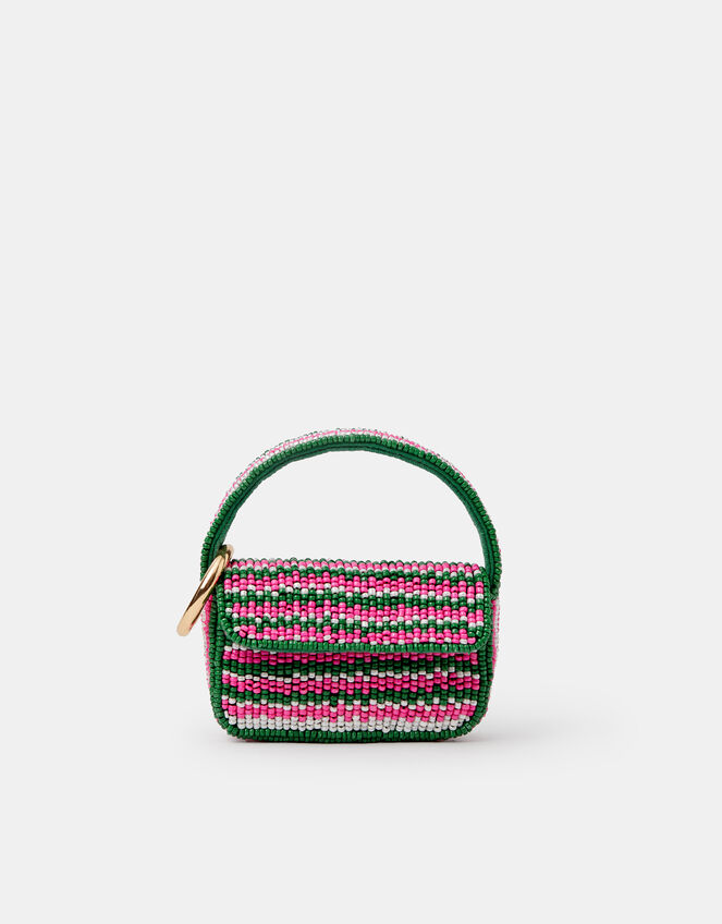 Mini Beaded Bag Charm, , large