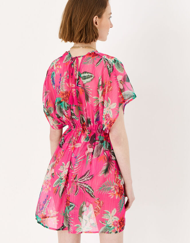 Tropical Chiffon Kaftan, Pink (PINK), large