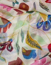 Lightweight Floral Print Scarf, , large