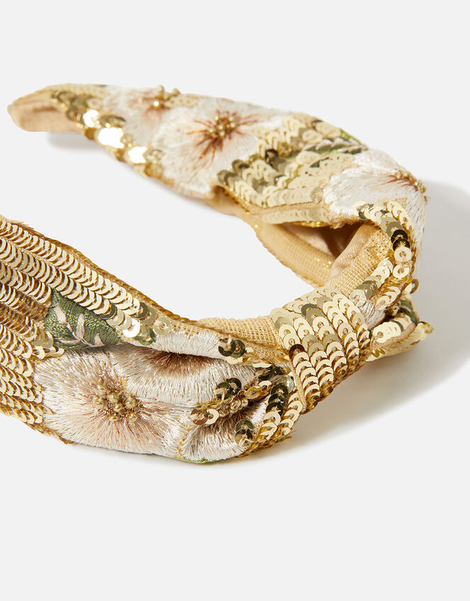 Embroidered Sequin Floral Headband Alice bands Accessorize UK