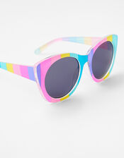 Girls Rainbow Stripe Sunglasses, , large