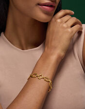 Stainless Steel Molten Chain T-Bar Bracelet, , large