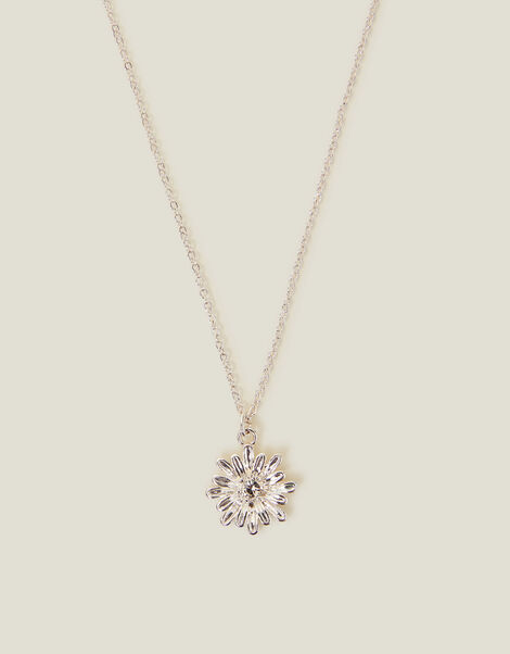 Flower Gem Pendant Necklace, , large