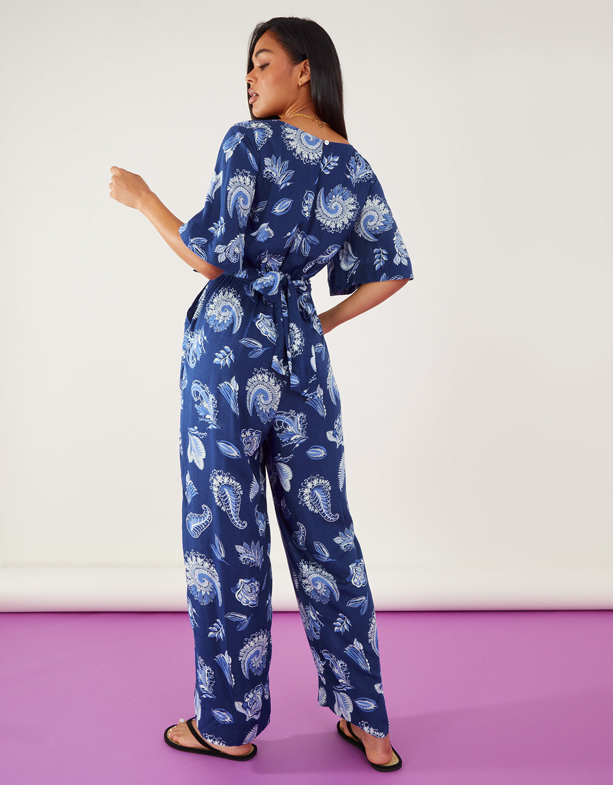 Paisley Jumpsuit Blue Summer holiday jumpsuits Playsuits
