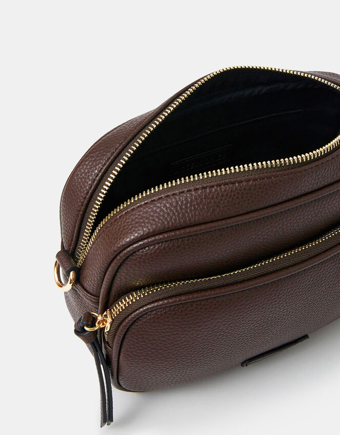 Double Zip Camera Bag, Brown (CHOCOLATE), large