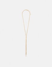 Slinky Lariat Necklace, Gold (GOLD), large