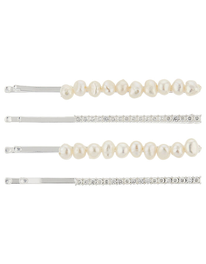 Freshwater Pearl Hair Clips 4 Pack, , large