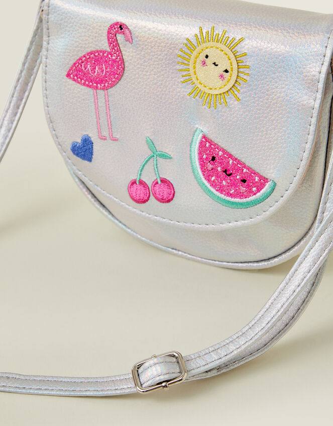 Girls Fruity Metallic Cross Body Bag, , large