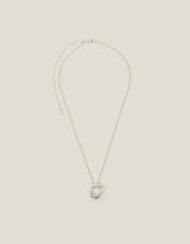 Sterling Silver-Plated Chunky Pendant Necklace, , large