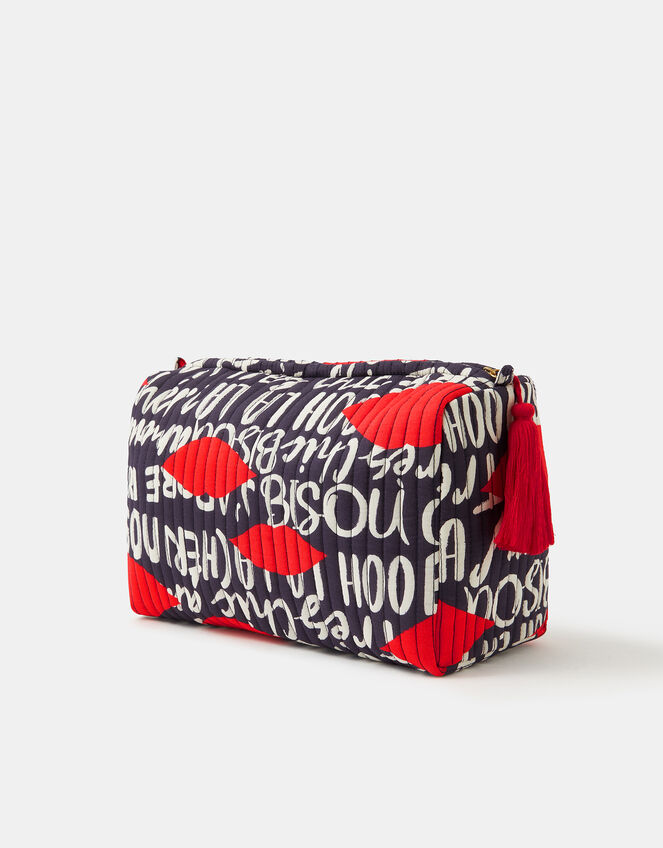 Large Paris Print Make Up Bag, , large