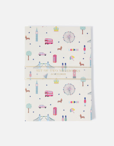 London Print Notebook Twinset, , large