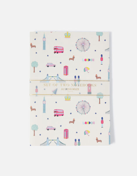London Print Notebook Twinset, , large