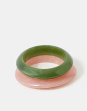 2-Pack Resin Bangles, Multi (PASTEL MULTI), large