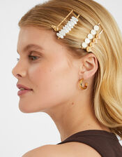 4-Pack Shell Pearl Hair Slides, , large