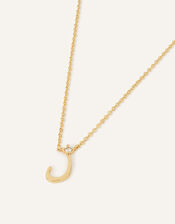 14ct Gold-Plated Arabic Initial Pendant Necklace - L (Laam), , large