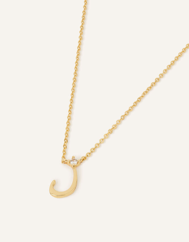 14ct Gold-Plated Arabic Initial Pendant Necklace - L (Laam), , large