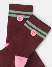 Smiley Face Varsity Socks, , large