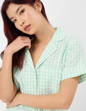 Gingham Short Pyjamas Set, Green (GREEN), large