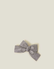 Diamante Bow Hair Clip, , large