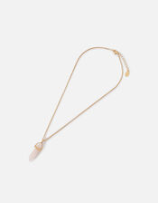 Stone Pendant Necklace, Pink (PALE PINK), large