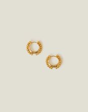 14ct Gold-Plated Bobble Round Hoop Earrings, , large