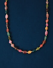 14ct Gold-Plated Tourmaline Pebble Necklace, , large