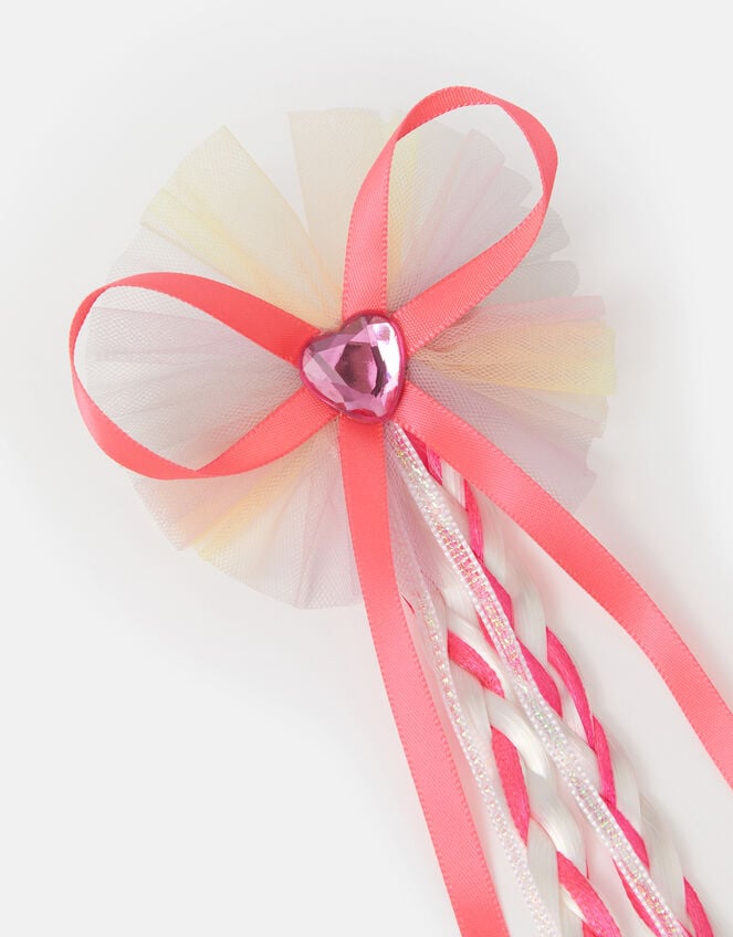 Neon Rosette Fake Hair Clip, , large