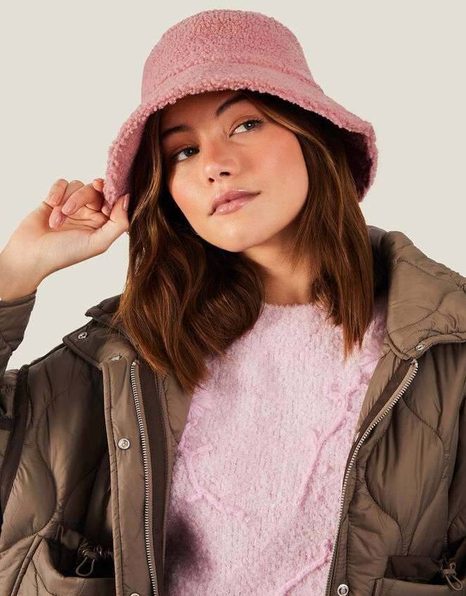 Borg Bucket Hat, Pink (PINK), large