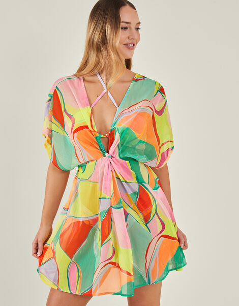 Abstract Print Kaftan, Multi (BRIGHTS MULTI), large