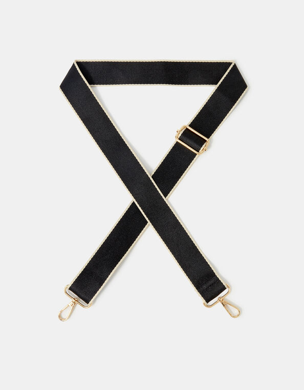 Contrast Edge Bag Strap, Black (BLACK), large