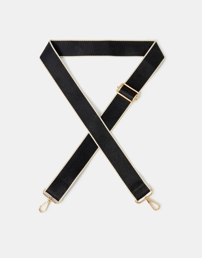 Contrast Edge Bag Strap, Black (BLACK), large
