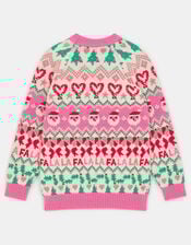 Girls Christmas Jumper, Multi (BRIGHTS MULTI), large