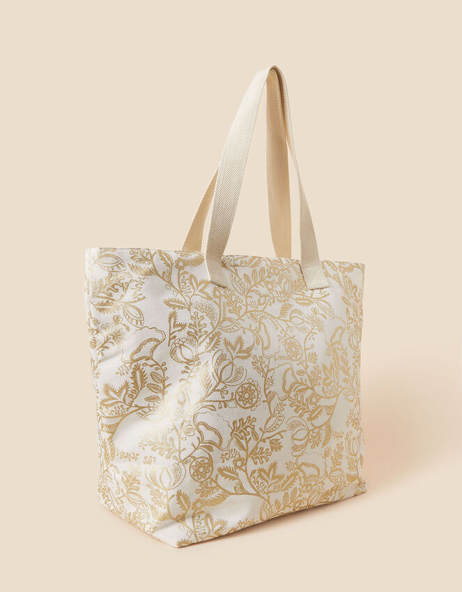 Metallic Large Beach Bag, , large