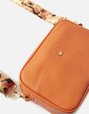 Leopard Strap Camera Bag, Orange (ORANGE), large