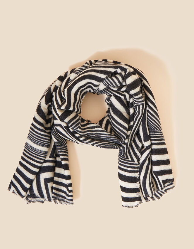 Swirl Print Blanket Scarf, , large