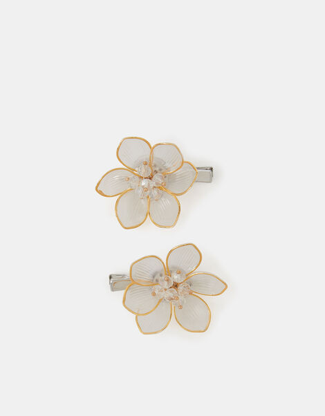 2-Pack Girls Blossom Flower Hair Clips, , large