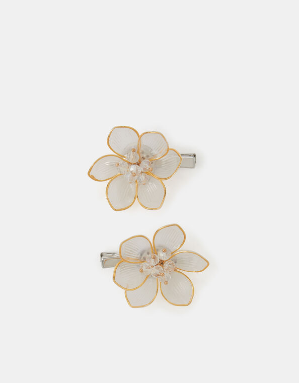 2-Pack Girls Blossom Flower Hair Clips, , large