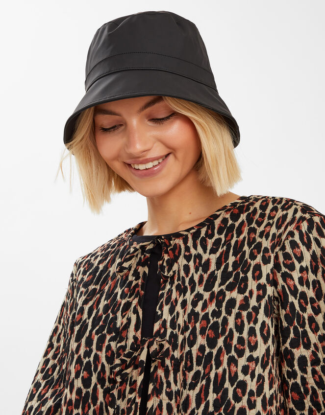 Water-Resistant Rain Hat, Black (BLACK), large